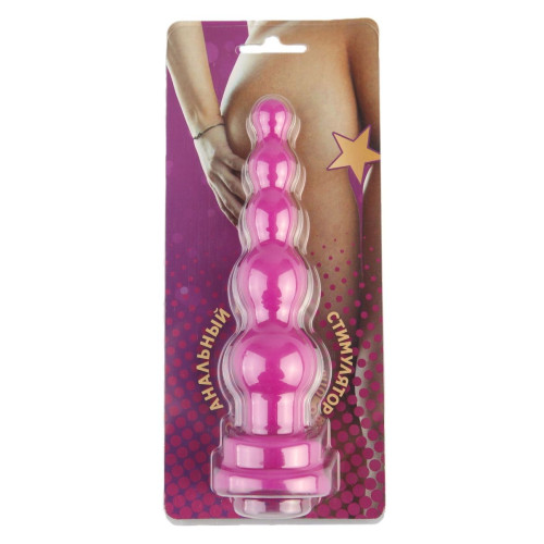 Фиолетовый анальный стимулятор-ёлочка - 14,5 см. (фиолетовый)