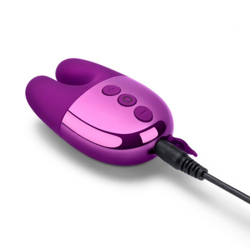Фиолетовый вибратор с ушками Le Wand Double Vibe (фиолетовый)