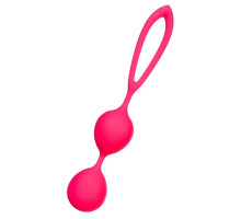 Ярко-розовые вагинальные шарики с петелькой (ярко-розовый)