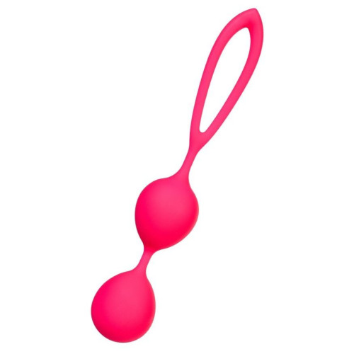 Ярко-розовые вагинальные шарики с петелькой (ярко-розовый)