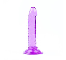 Фиолетовый анальный фаллоимитатор на присоске - 12 см. (фиолетовый)
