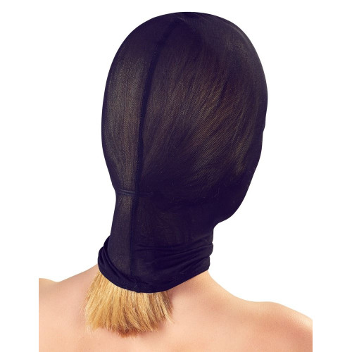 Черный шлем на голову с вырезами (черный)