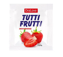 Саше гель-смазки Tutti-frutti с земляничным вкусом - 4 гр.