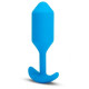 Голубая вибропробка для ношения B-vibe Snug Plug 3 - 12,4 см. (голубой)