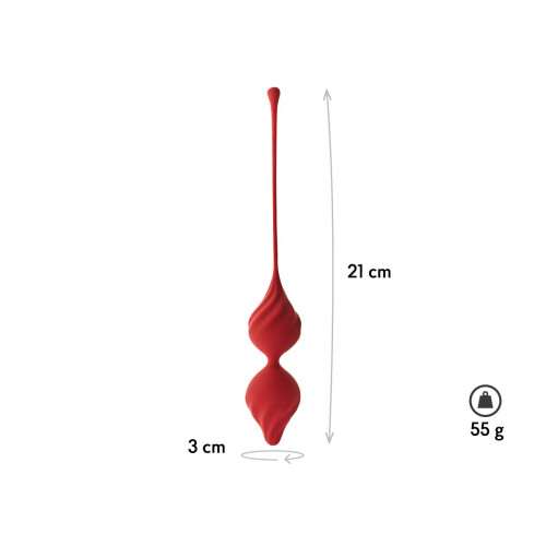 Бордовые вагинальные шарики Alcor (бордовый)