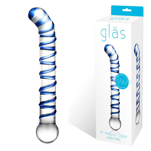 Изогнутый стеклянный фаллос G-Spot Glass Dildo - 17 см. (прозрачный)