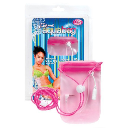 Аквамешок для защиты выносного блока питания вибратора Aqua Bag (розовый)