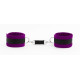 Фиолетово-черные наручники My rules на сцепке (фиолетовый с черным)