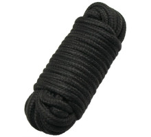 Черная верёвка для бондажа и декоративной вязки - 10 м. (черный)