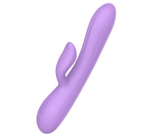 Фиолетовый вибратор-кролик Purple Rain - 23 см. (фиолетовый)