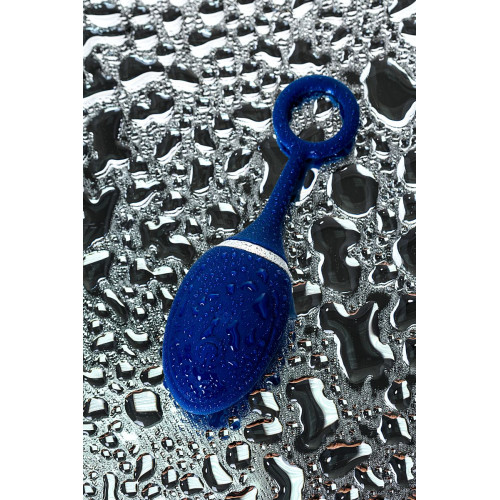 Синяя анальная вибровтулка OPlay Wave с пультом ДУ - 15,5 см. (синий)