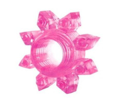 Розовое эрекционное кольцо Cockring star (розовый)