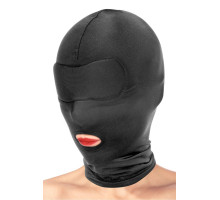 Сплошная маска на голову с прорезью для рта (черный)