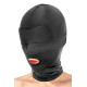 Сплошная маска на голову с прорезью для рта (черный)