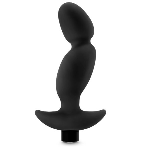 Черный анальный вибратор Silicone Vibrating Prostate Massager 04 - 16,5 см. (черный)