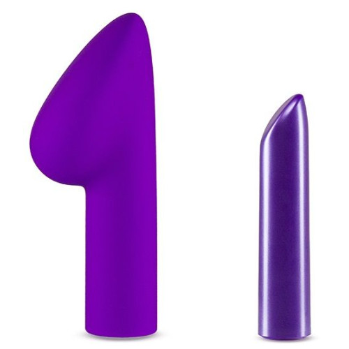 Фиолетовый вибромассажер B4 - 13,97 см. (фиолетовый)