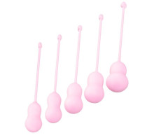 Набор из 5 розовых вагинальных шариков Tulips (розовый)
