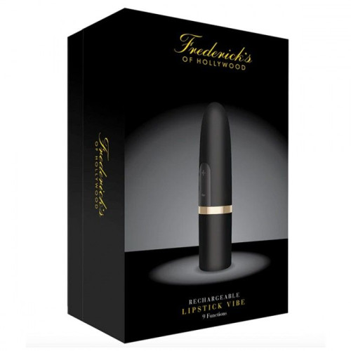Черный перезаряжаемый вибростимулятор Lipstick Vibe (черный)