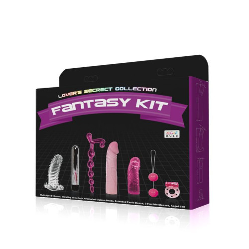 Набор для любовных игр Fantasy Kit из 7 предметов (разноцветный)