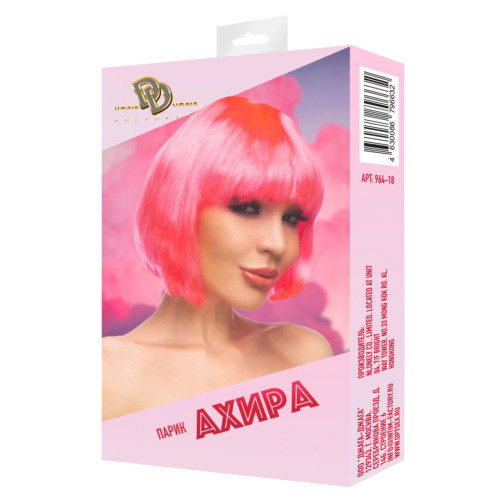 Ярко-розовый парик  Ахира (ярко-розовый)