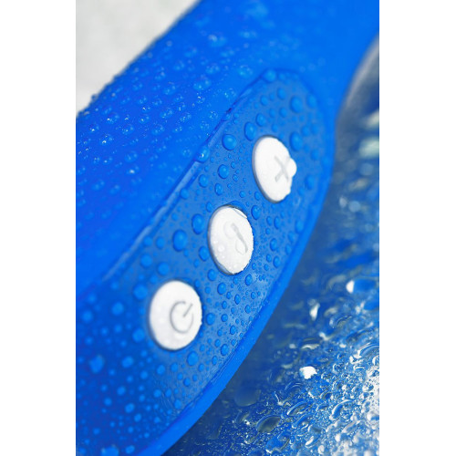 Нереалистичный синий вибратор BLURY - 18,5 см. (синий)