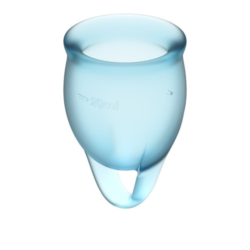 Набор голубых менструальных чаш Feel confident Menstrual Cup (голубой)