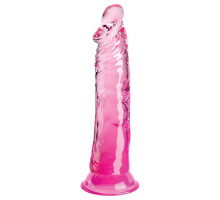 Розовый фаллоимитатор на присоске 8’’ Cock - 21,8 см. (розовый)
