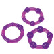 Набор из 3 стимулирующих эрекционных колец (фиолетовый)