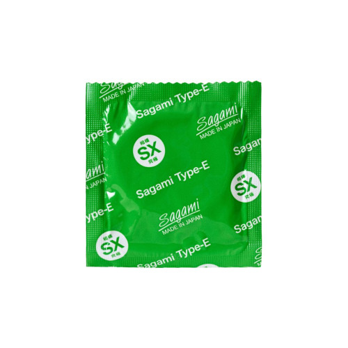 Презервативы Sagami Xtreme Type-E с точками - 3 шт. (зеленый)