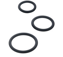 Набор из 3 чёрных эрекционных колец (черный)