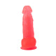 Розовый фаллоимитатор с мошонкой - 17,8 см. (розовый)