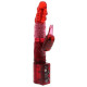 Красный вибратор с клиторальным отростком JK UNDENIABLE 7.5 PEARL DIVER - 19 см. (красный)