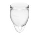 Набор прозрачных менструальных чаш Feel confident Menstrual Cup (прозрачный)