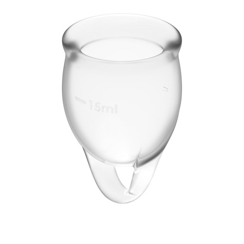 Набор прозрачных менструальных чаш Feel confident Menstrual Cup (прозрачный)