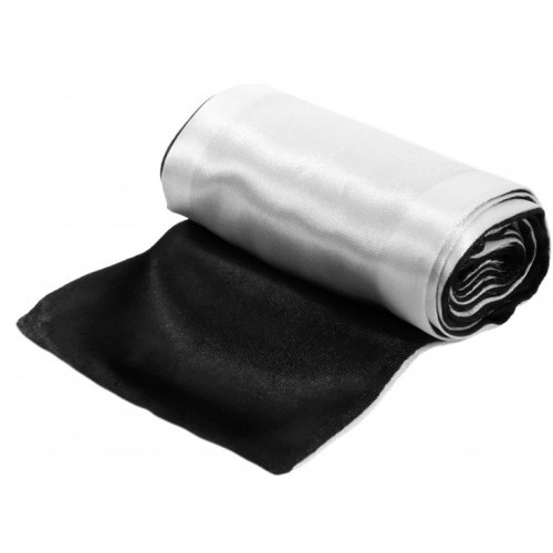Черно-белая атласная лента для связывания - 1,4 м. (черный с белым)
