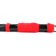 Черная плеть с красной меховой рукоятью - 44 см. (черный с красным)