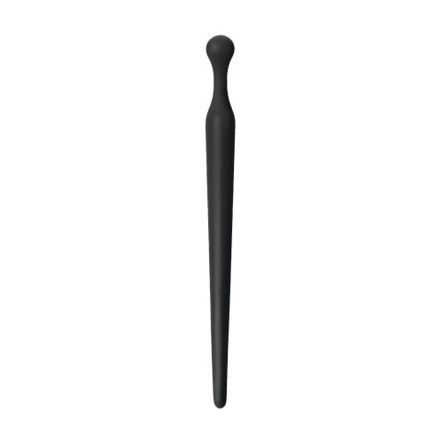 Черный силиконовый уретральный плаг - 10 см. (черный)