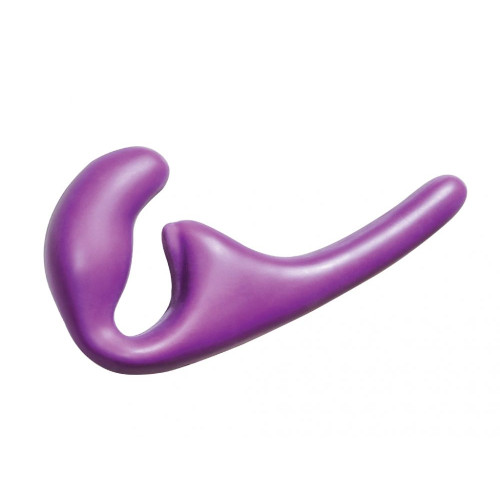 Фиолетовый безремневой страпон Seduction - 20,5 см. (фиолетовый)