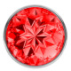 Малая серебристая анальная пробка Diamond Red Sparkle Small с красным кристаллом - 7 см. (красный)