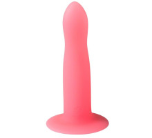 Розовый, светящийся в темноте стимулятор Light Keeper - 13,3 см. (розовый)