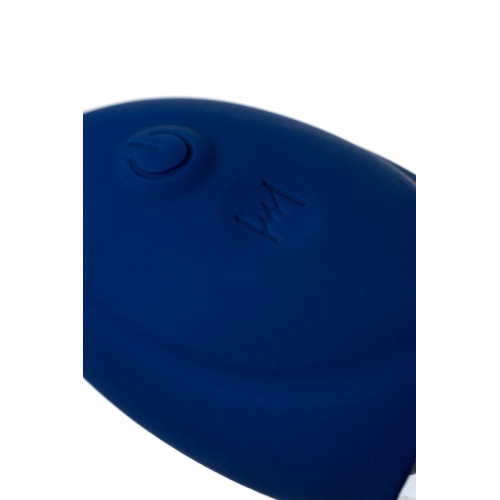 Синяя анальная вибровтулка OPlay Unico с пультом ДУ - 13,5 см. (синий)