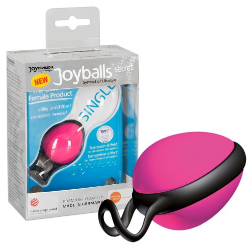 Розовый вагинальный шарик со смещенным центром тяжести Joyballs Secret (розовый)