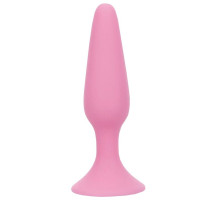 Розовая анальная пробка BEAUTIFUL BEHIND SILICONE BUTT PLUG - 11,4 см. (розовый)
