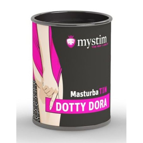 Компактный мастурбатор MasturbaTIN Dotty Dora (белый)