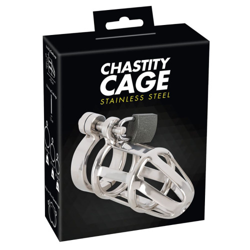 Мужской пояс верности Chastity Cage (серебристый)