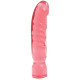 Большой розовый фаллоимитатор Crystal Jellies 12  Big Boy - 29,5 см. (розовый)