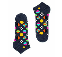 Низкие носки унисекс Clashing Dot Low Sock с цветными мячиками (темно-серый|25)