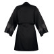 Коротенький халат Zora с поясом (черный|XL)