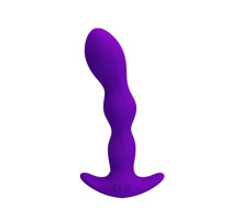 Фиолетовый анальный стимулятор простаты с вибрацией Yale - 14,5 см. (фиолетовый)