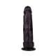 Крупный чёрный фаллоимитатор без мошонки - 20,5 см. (черный)